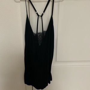 Black lace tank